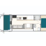 Cabover Style FS31 Slideout RV – 7 Berth Layout