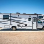 Cabover Style FS31 Slideout RV – 7 Berth Side View