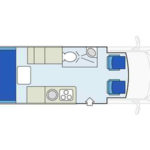 Apollo US Tourer Motorhome – 3 Berth – daytime layout