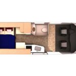 CanaDream Deluxe Van Camper – 2 Berth-night-layout