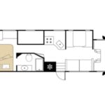 RB Class A 30-32ft Motorhome – 6 Berth Layout 1