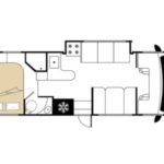 RB Class C 26-28 Motorhome – 6 Berth Layout