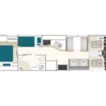 Class A Family Sleeper AF RV – 6 Berth Layout