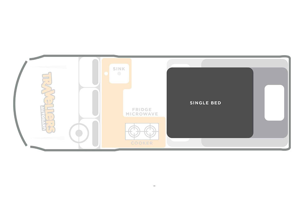 Travellers Autobarn Kuga Campervan-night-layout-2