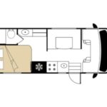 RB Class C 23-25 Motorhome – 5 Berth Layout